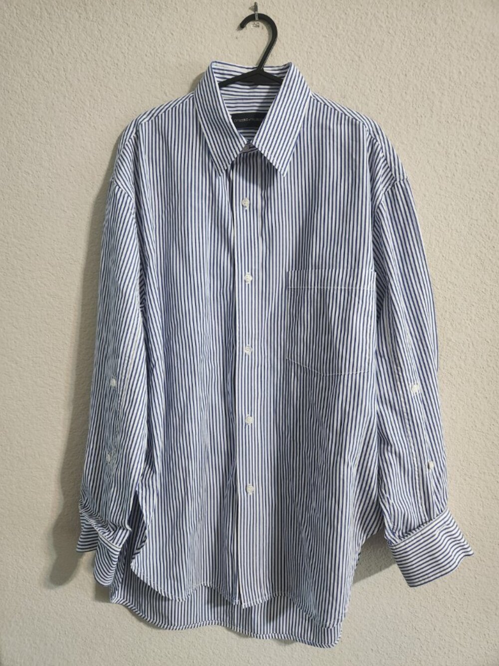 Citizens of Humanity Women’s Kayla Blue Stripe Shirt Button up L/S size medium